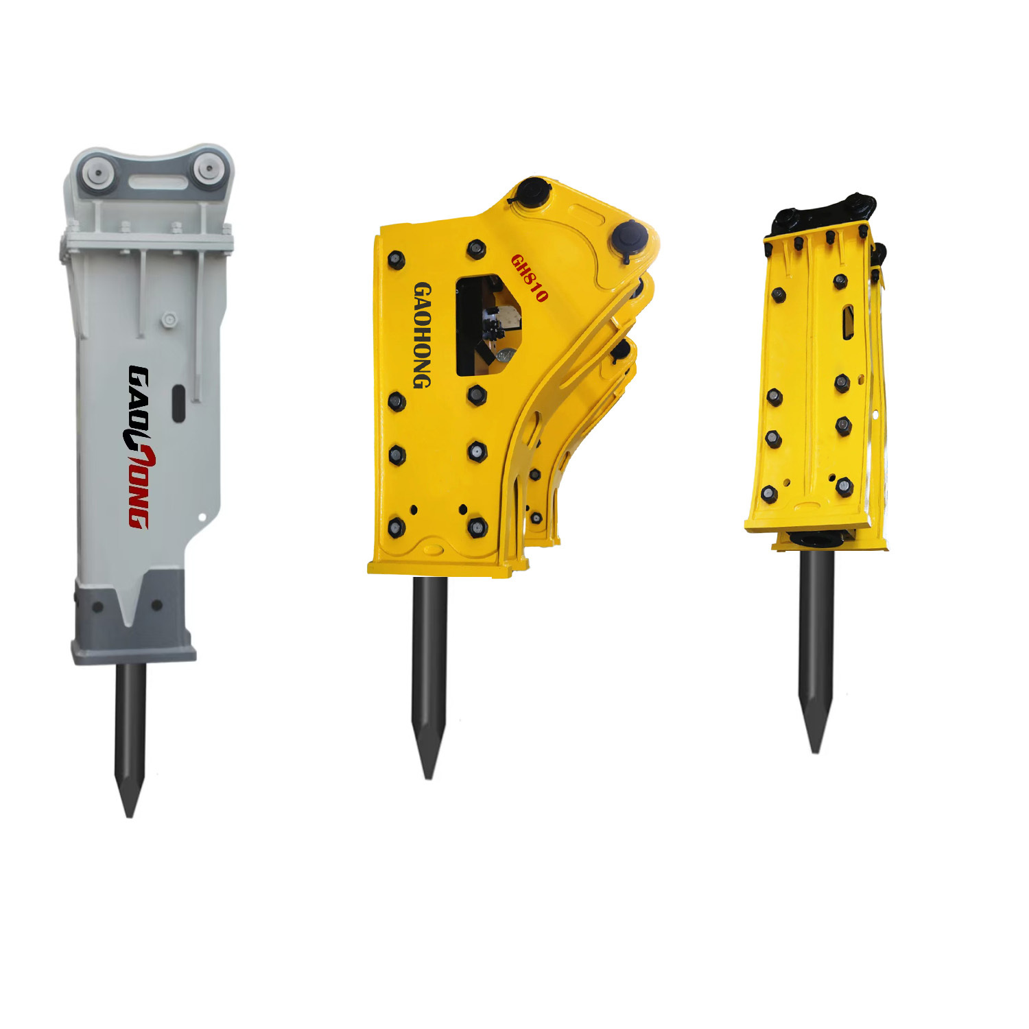 Comparison of Box, Top, and Side Hydraulic Breakers