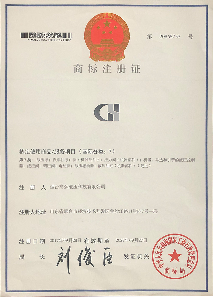 Trademark Registration Certificate