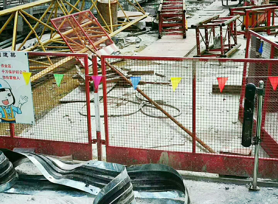 杭州某建筑工地危險區域防范