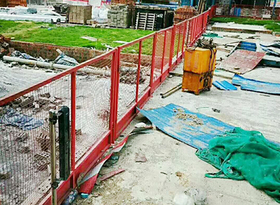 杭州某建筑工地危險區域防范