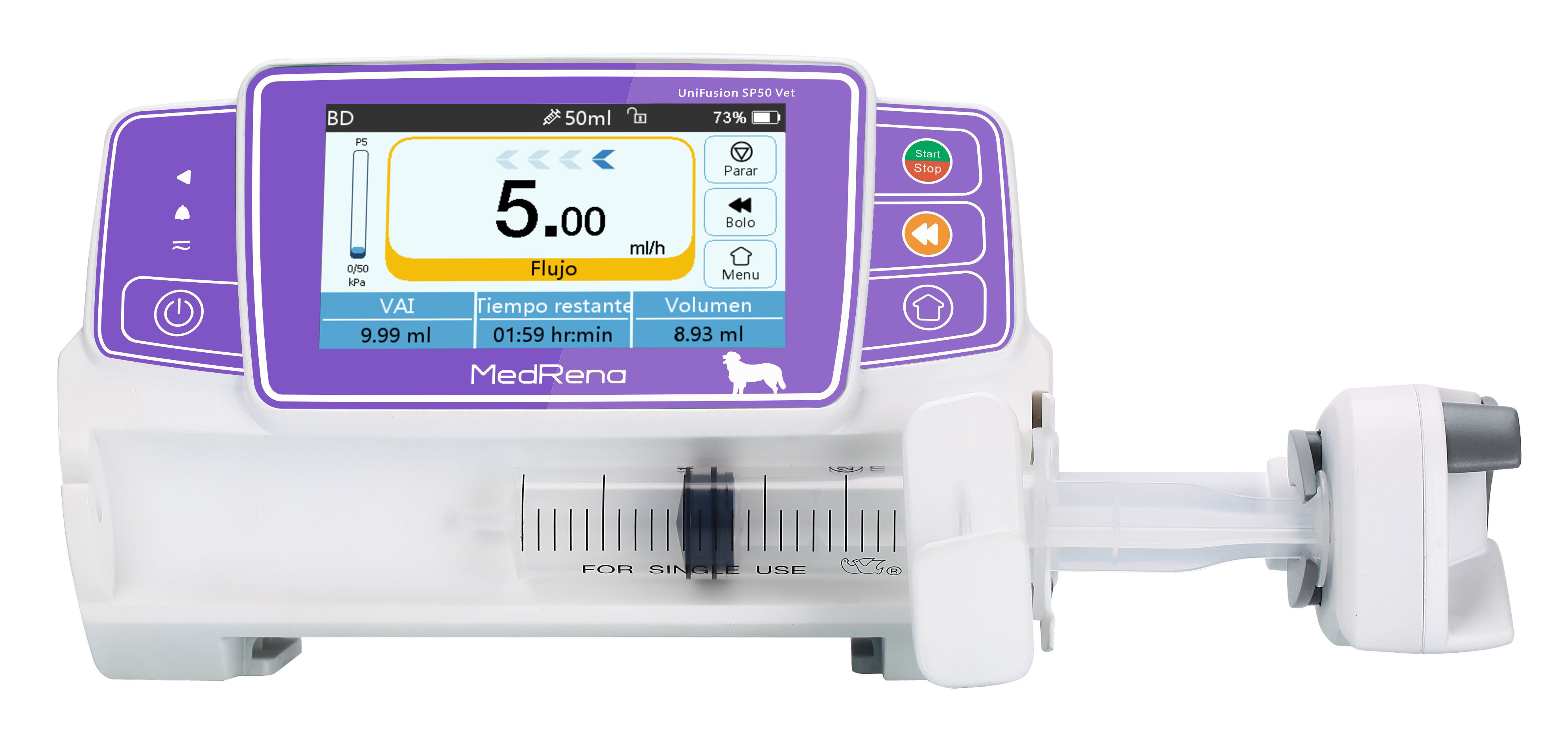 Bomba de jeringa UniFusion SP50 Vet