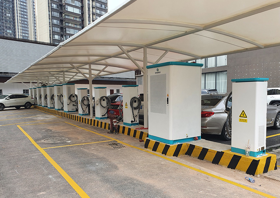 Construction and installation of electric vehicle charging stations.