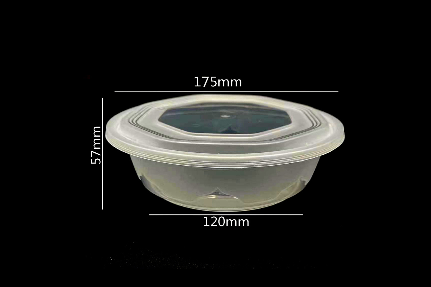 National style American style round barrel disposable plastic lunch box 1000