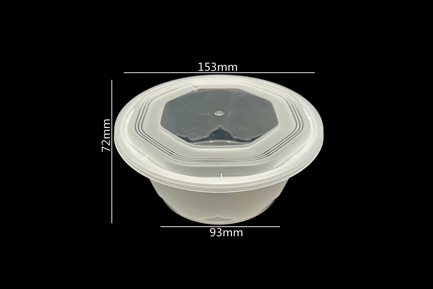Ethnic style round barrel disposable plastic lunch box 850
