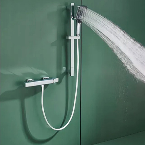 KASI High Pressure Handheld Shower Head with 3 Setting Powerful Shower Spray Against Low Pressure Water with side bar