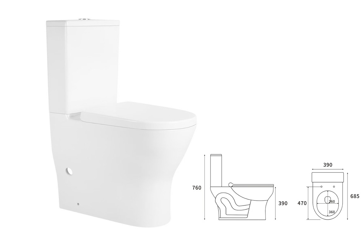 Large Pipeline Two-Piece Toilet: Perfect for Southeast Asian Wholesale