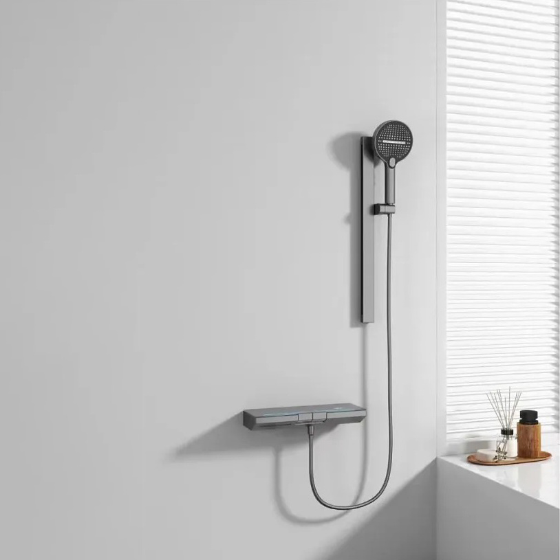 KASI RV Bathroom Brushed Finish Slide Bar with Handheld Shower