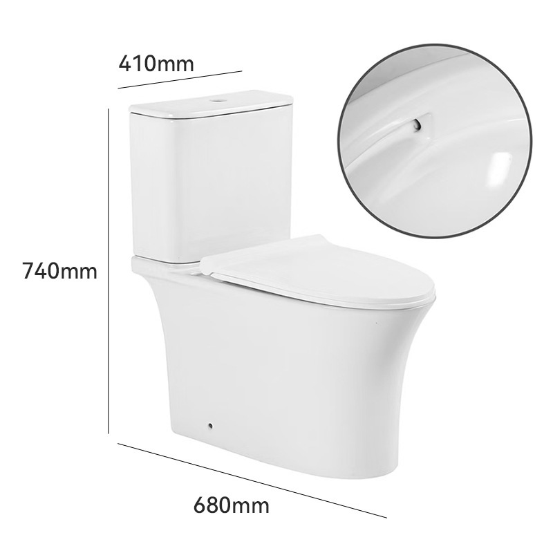 300 Outlet Ceramic Two-Piece Toilet: Stylish and Functional