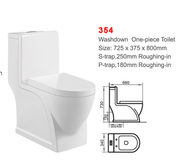 Bathroom  Ceramic Integrated One-piece Toilet