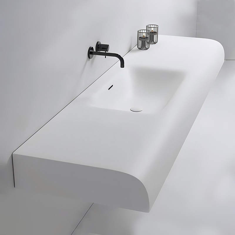 Elegant Imported Corian Vanities with Integrated Skin-Feel Wash Basins