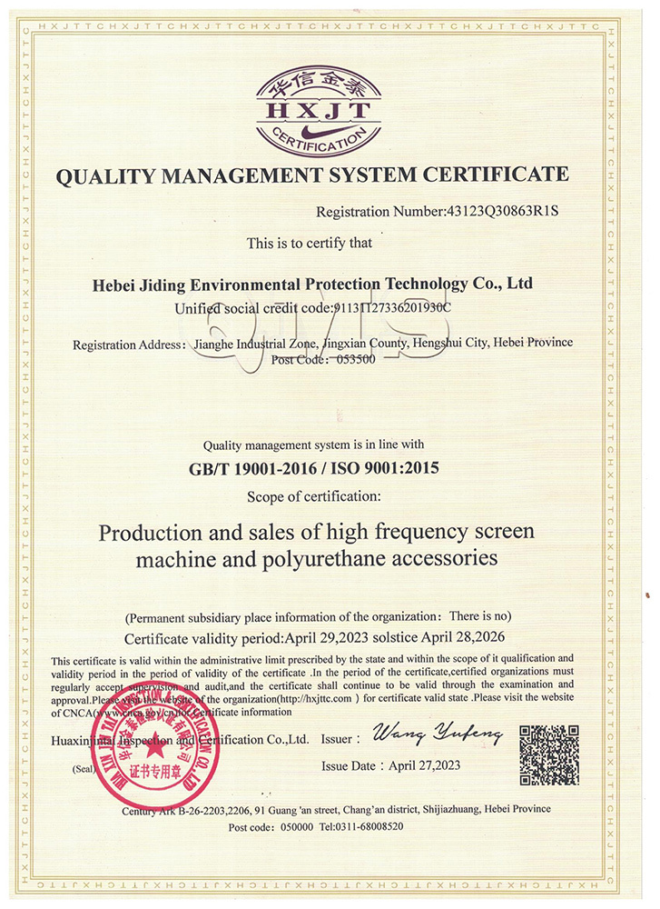 Quality Management System Certification