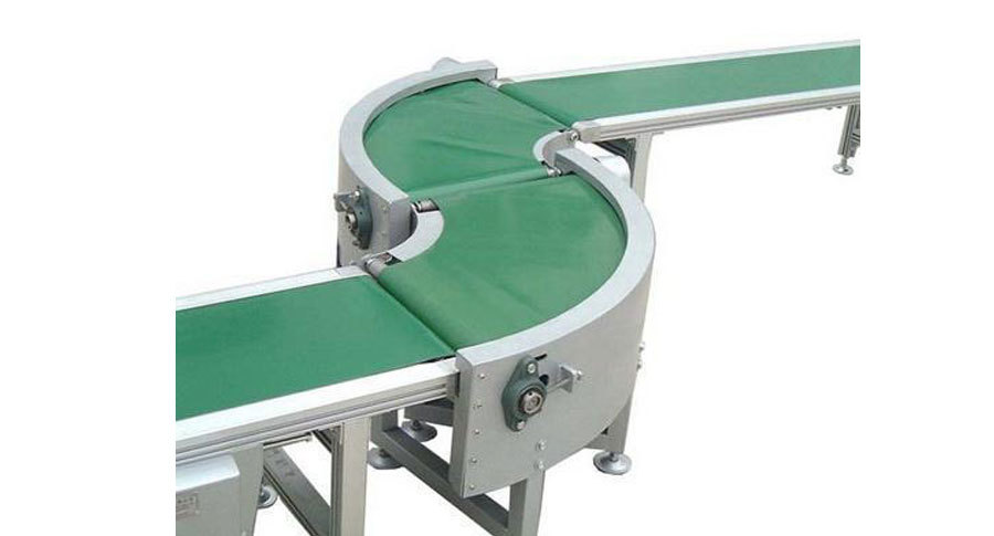 Plane turning belt conveyor