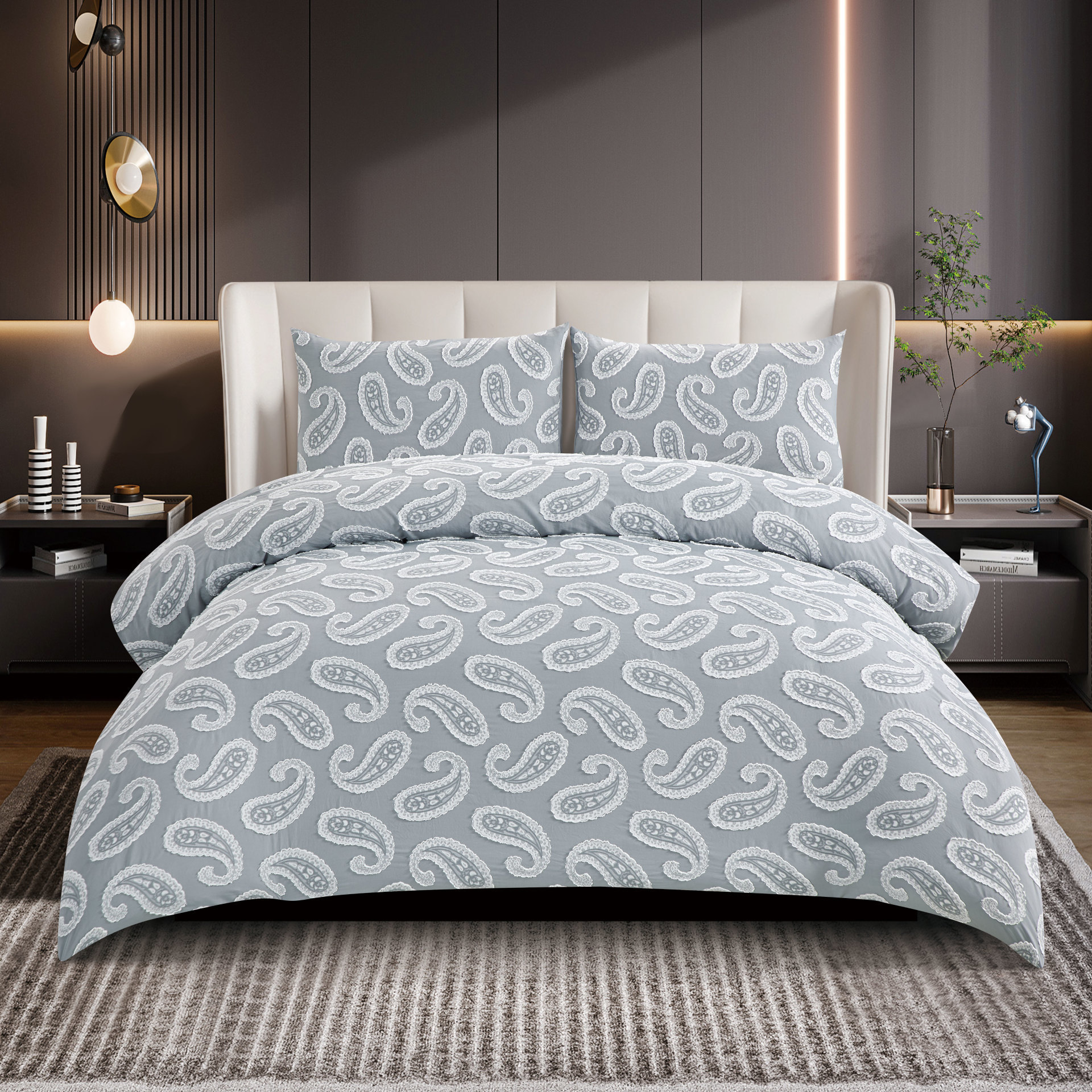 Wholesale Pattern Printed Reversible Coverlet Set on sales