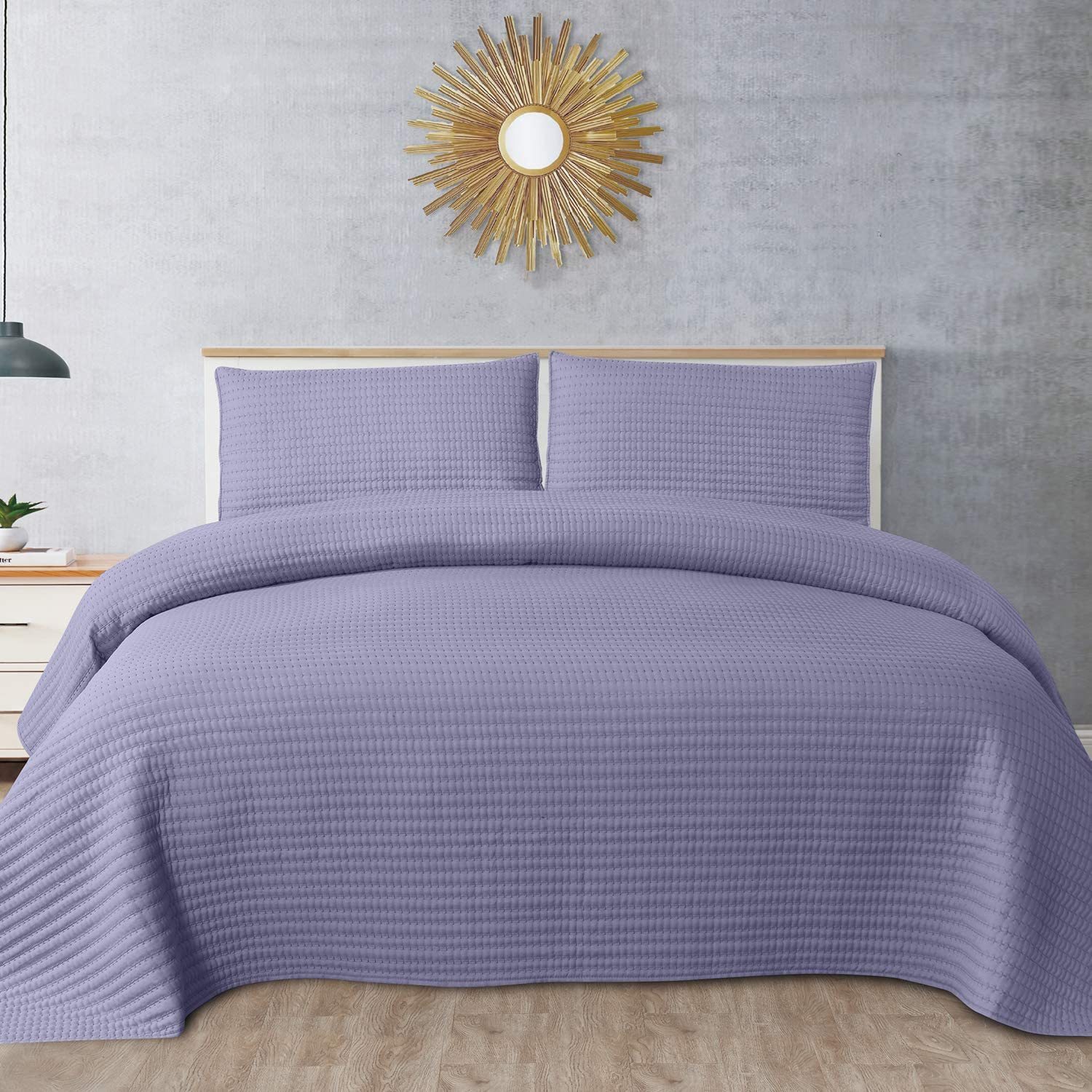Low price 3-Piece Square Quilted Coverlet Set supplier(s) china