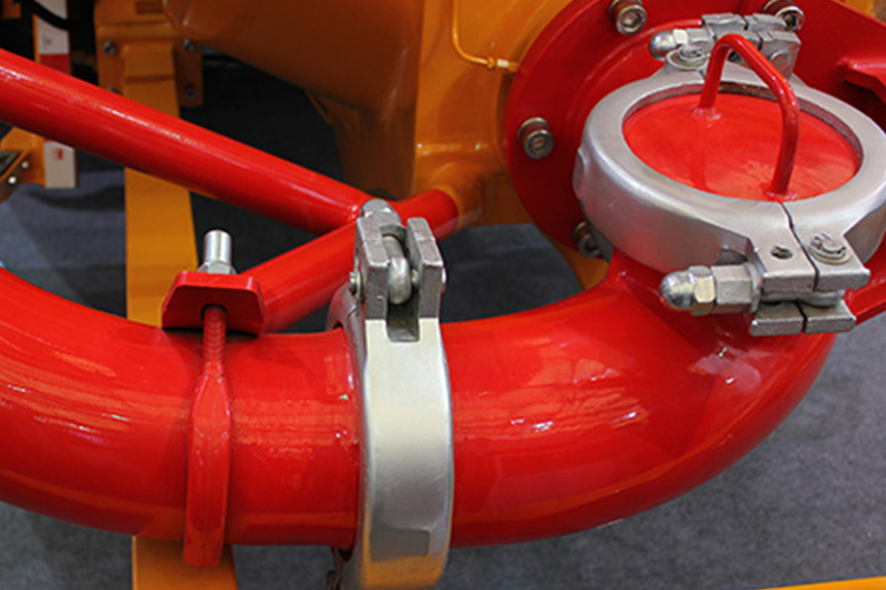 A concrete pump twin wall elbow