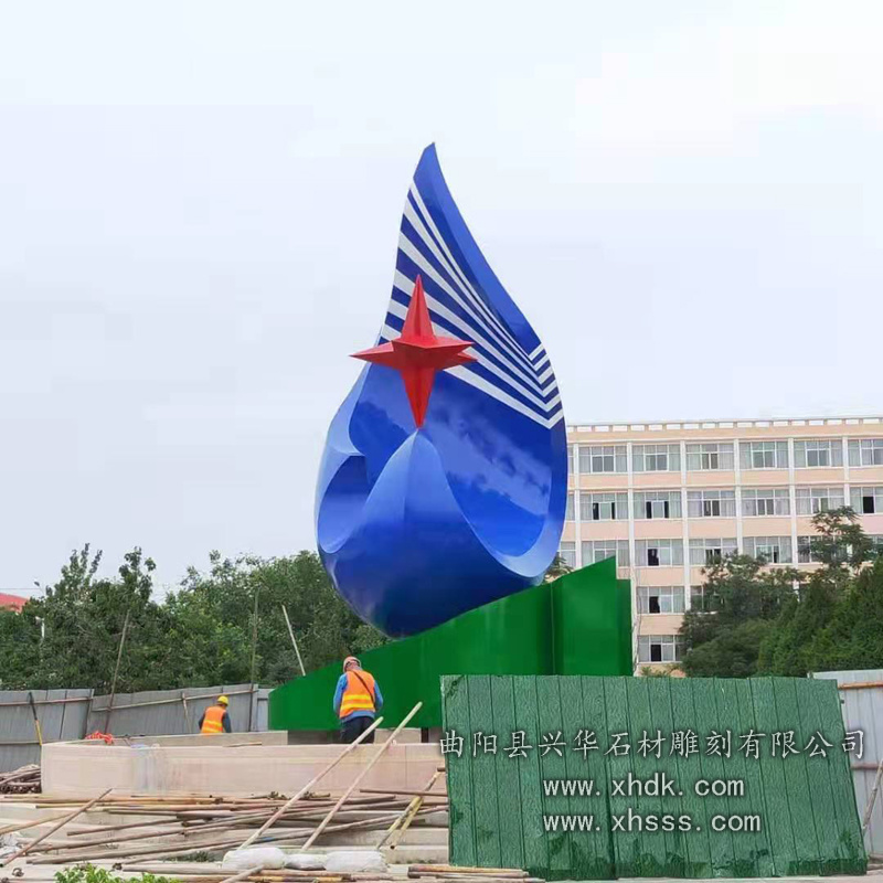 河南信陽不銹鋼主題雕塑