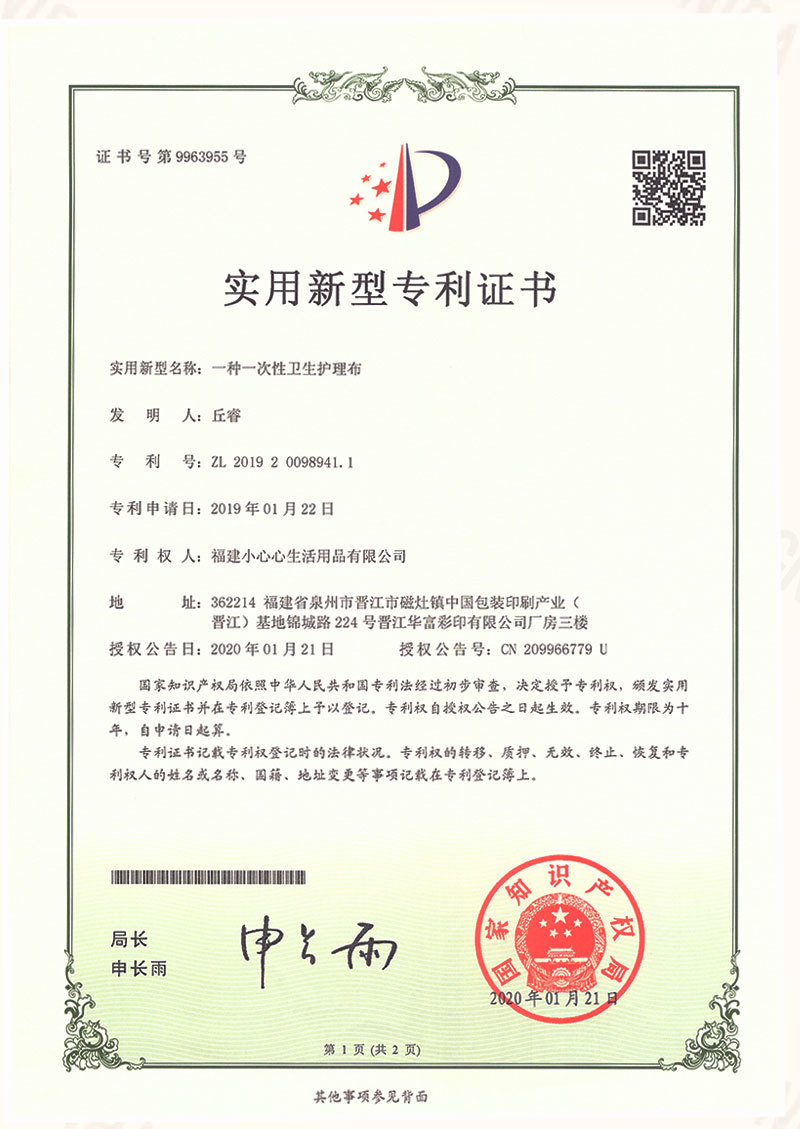 Disposable sanitary care cloth Disposable sanitary care cloth