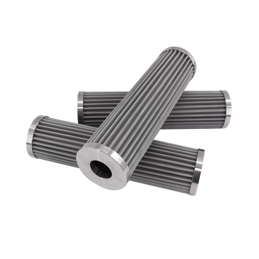 Stainless steel folding filter element