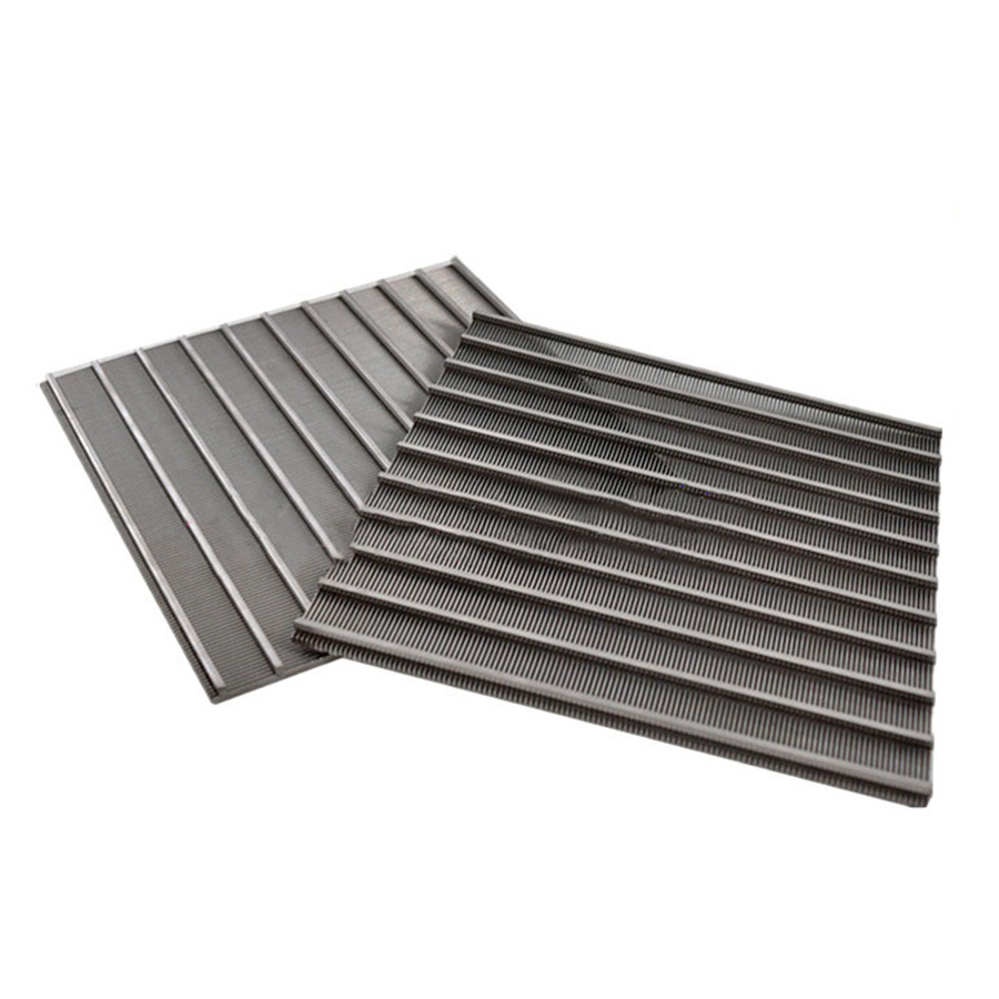 Wedge-shaped mesh screen