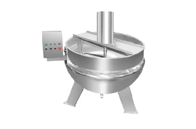 Vertical Jacketed pot with mixer