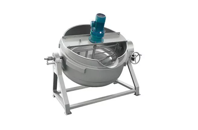 Jacketed pot with mixer