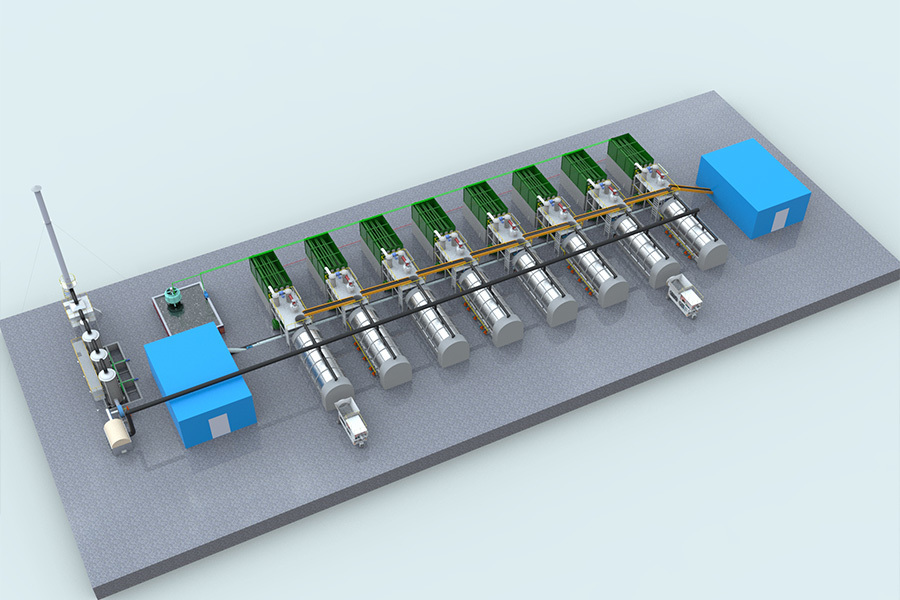 Multi-sets of waste plastics oil refining equipment