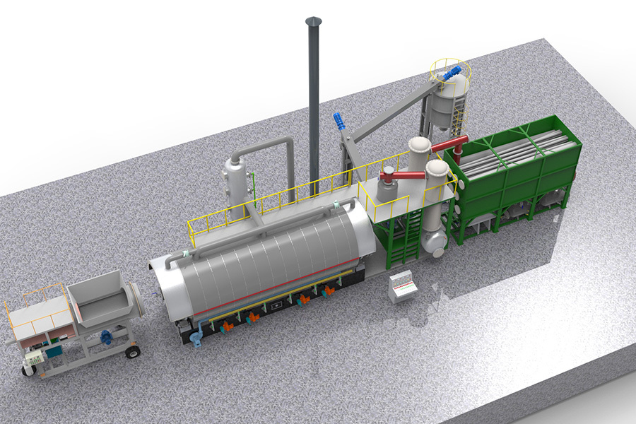 Skid mounted waste plastics+Screw discharge+Water cooled discharge+Hydraulic feeder-Highly equipped Refinery equipment