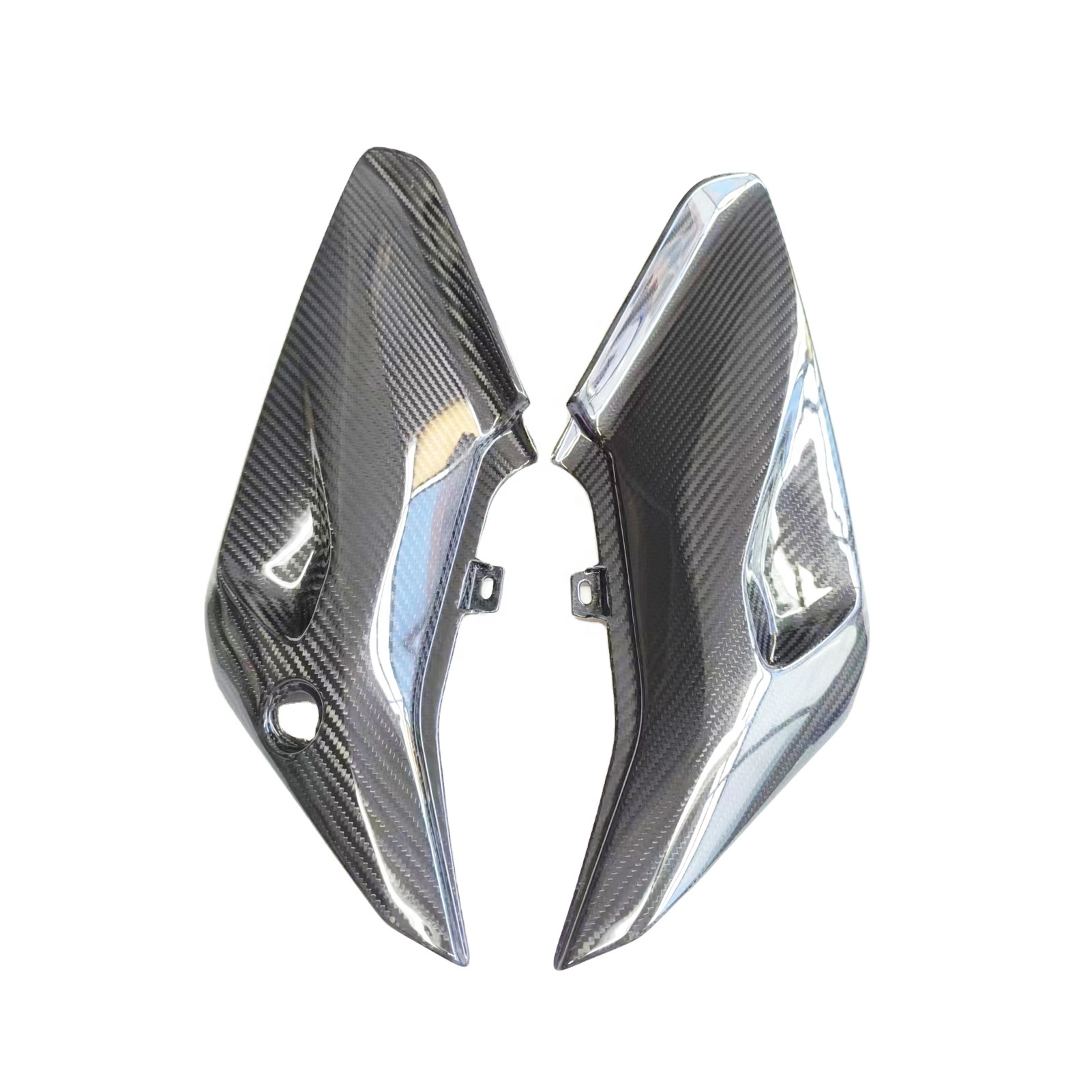 Quality Carbon Fiber Motorcycle Parts Glossy Carbon Under Seat Panels for Triumph Trident 660