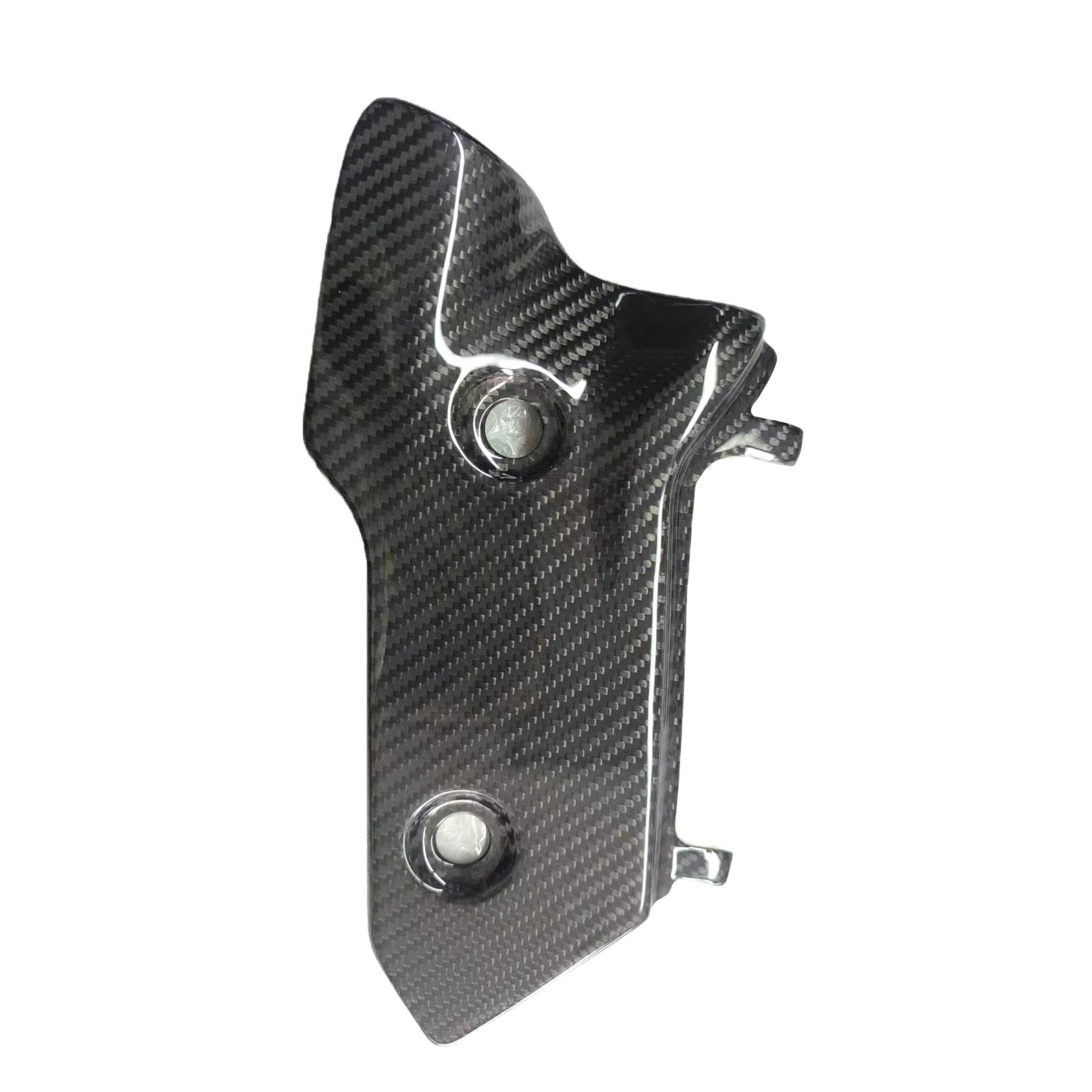 Quality Carbon Fiber Motorcycle Parts Glossy Carbon Left Belly Exhaust Guard (heat Foil Inside) for Yamaha R12015