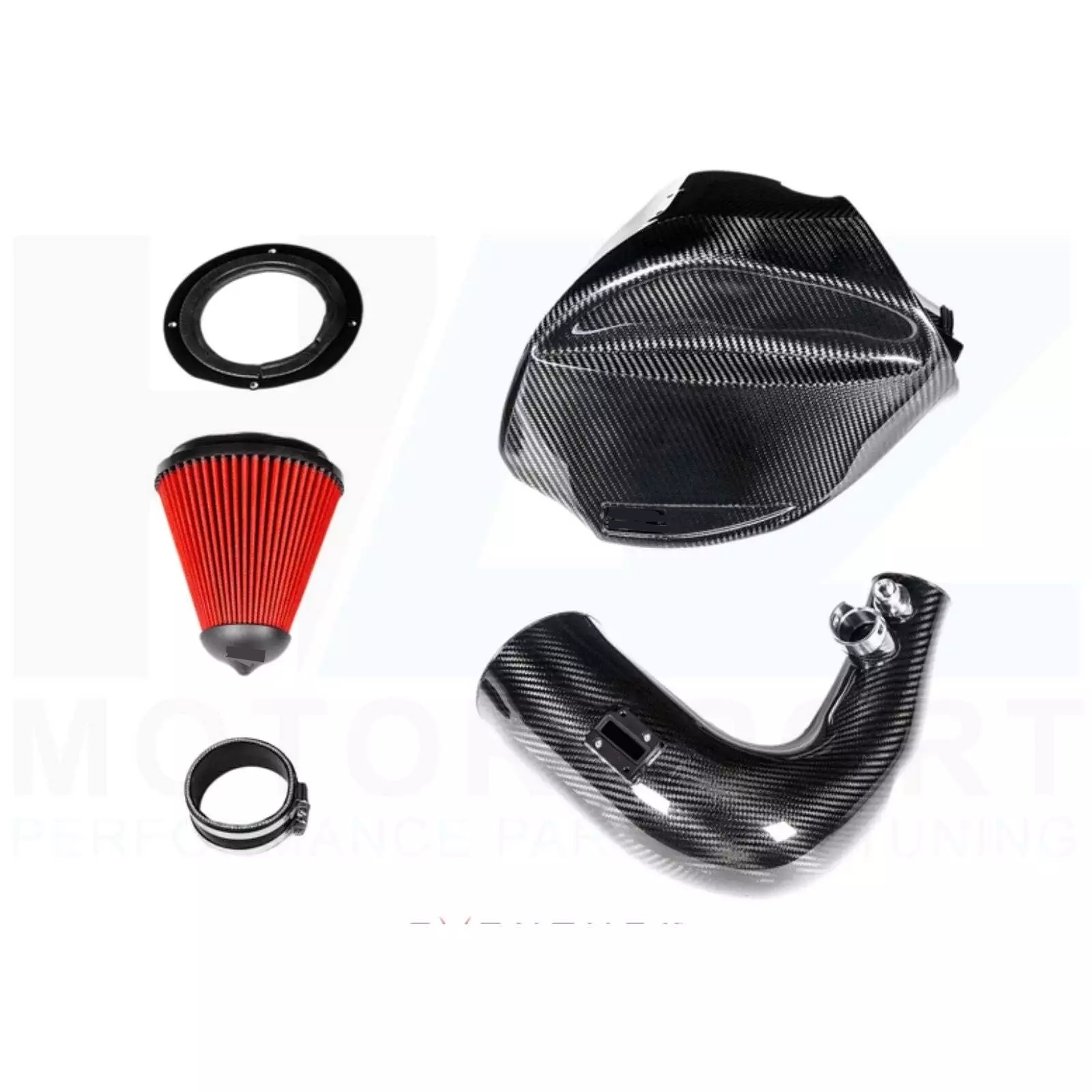 Carbon Fiber Auto Parts Factory Customized Black Glossy Carbon Car Auto Intake Kit for BMW Porsche Tesla Benz Audi