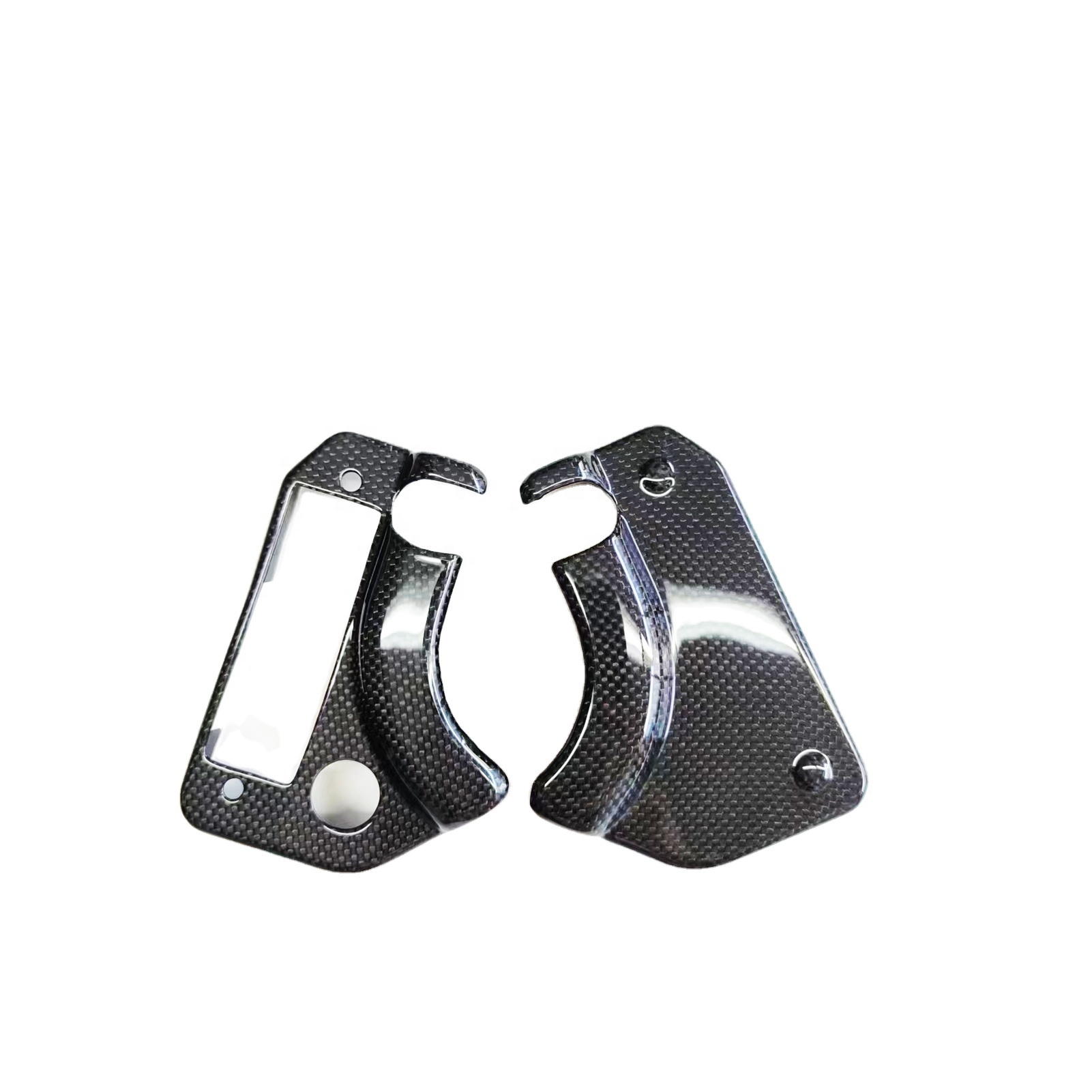 Quality carbon fiber motorcycle parts glossy carbon clock surrounds for Ducati Supersport