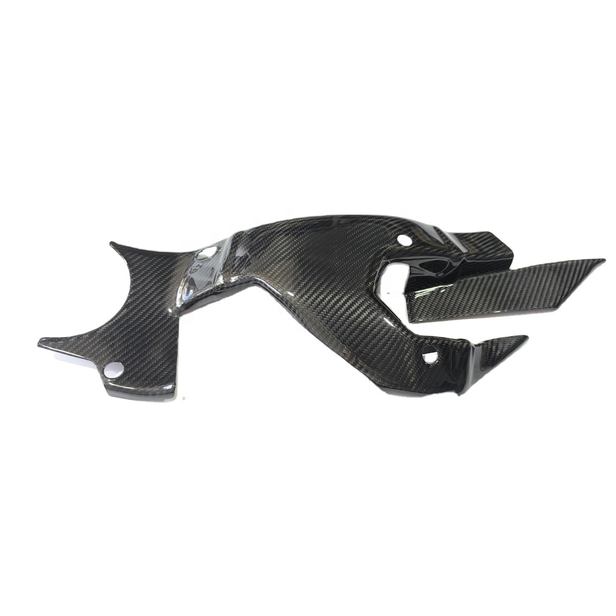 Quality carbon fiber motorcycle parts glossy carbon swingarm cover for kawasaki H2