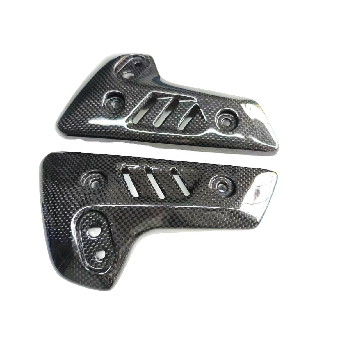 Quality carbon fiber motorcycle parts glossy carbon radiator covers for Triumph Speed Triple 1200