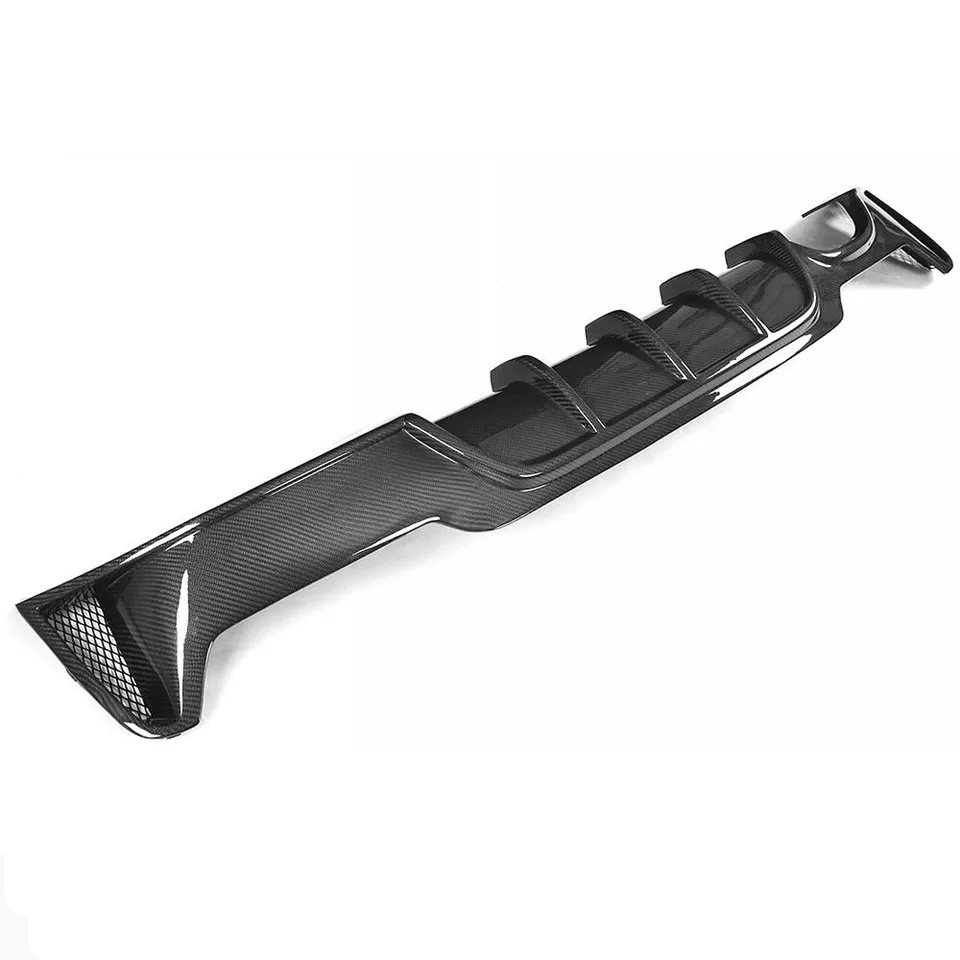 Carbon Fiber Auto Parts Factory Customized Black Glossy Carbon Car Auto Rear Bumper Lip Diffuser for Porsche Tesla BMW Benz Audi