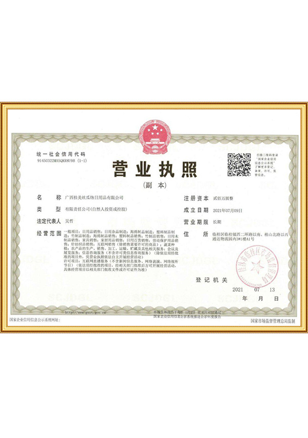 桂美营业执照