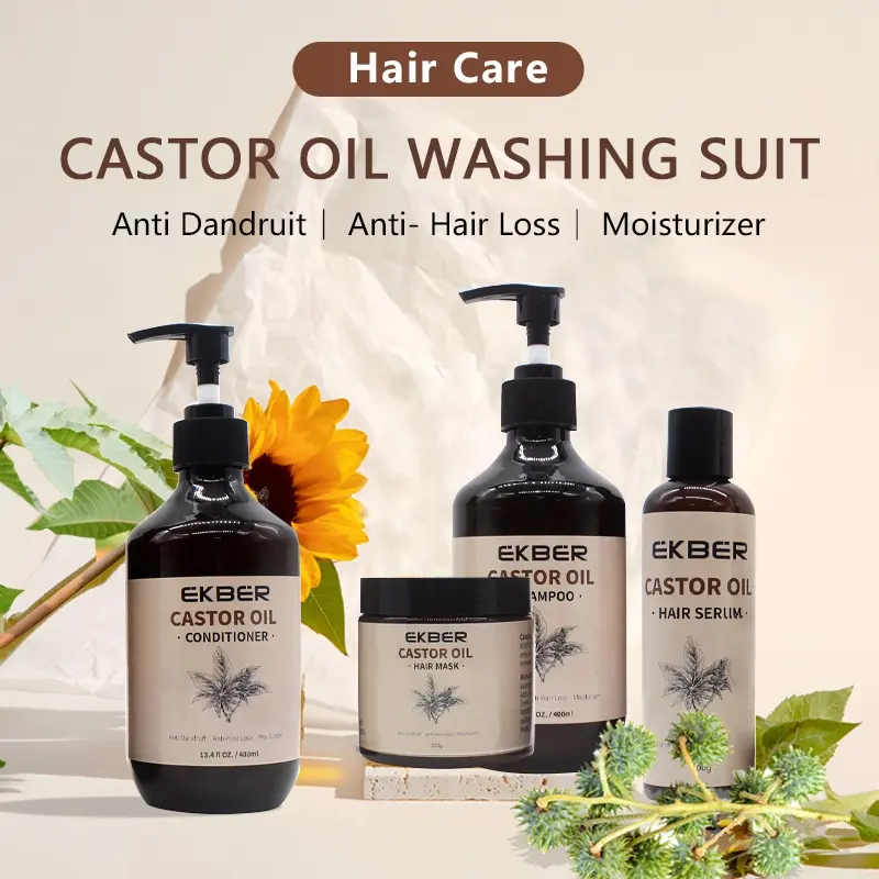 Castor oil hair care set