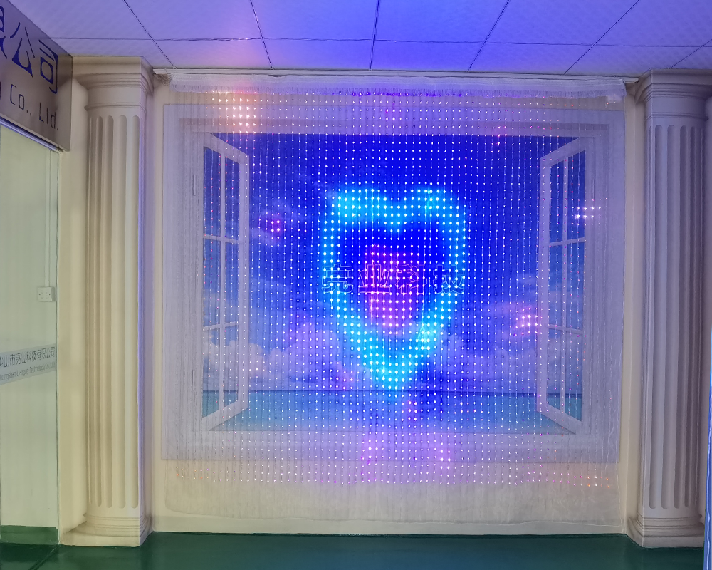 Transparent LED curtain screen decorate your room