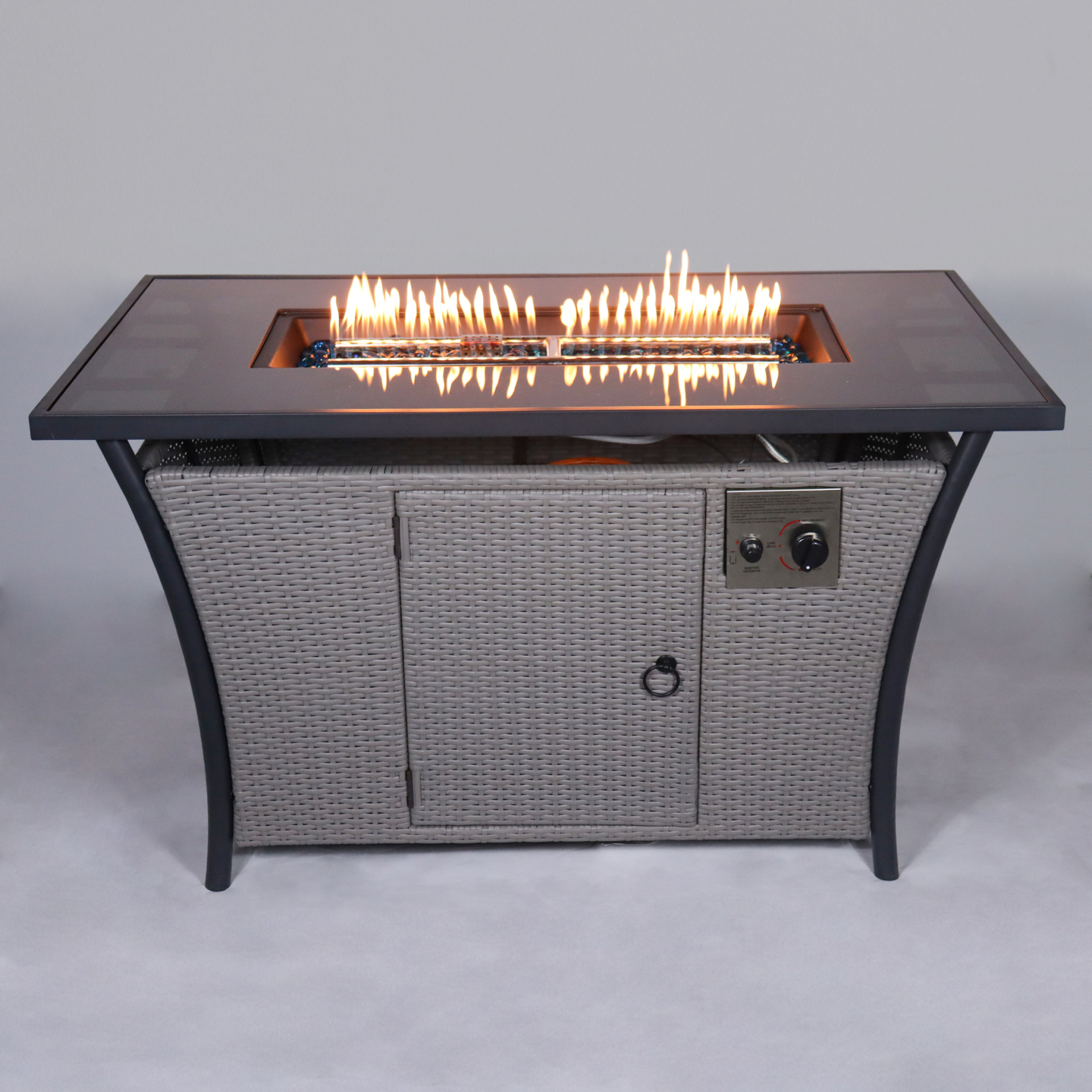 RS-R46006-46 "glass surface + woven vine base gas stove