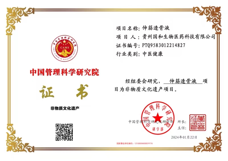 非物質文化遺產證書