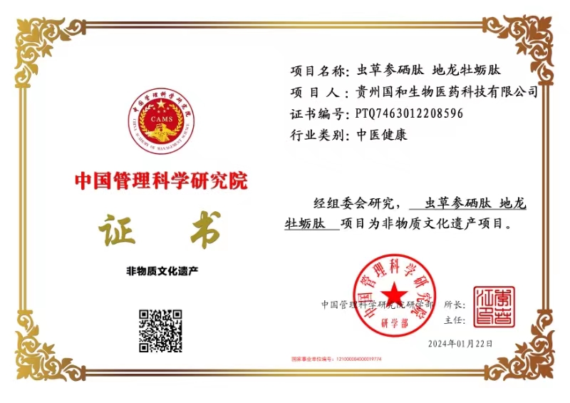 非物質文化遺產證書