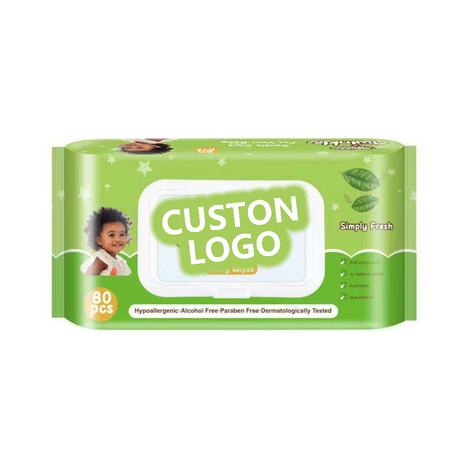 Custom For Babies Hand Unscented Logo 100 Pcs Wholesale Wet Wipes Water Private Label Biodegradable Baby Baby Wipes Wholesale