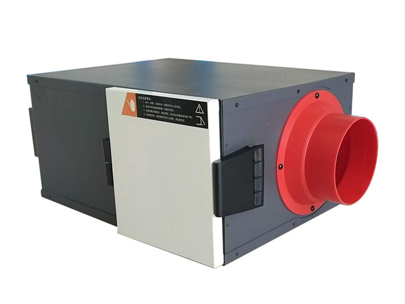 Unidirectional flow fresh air unit