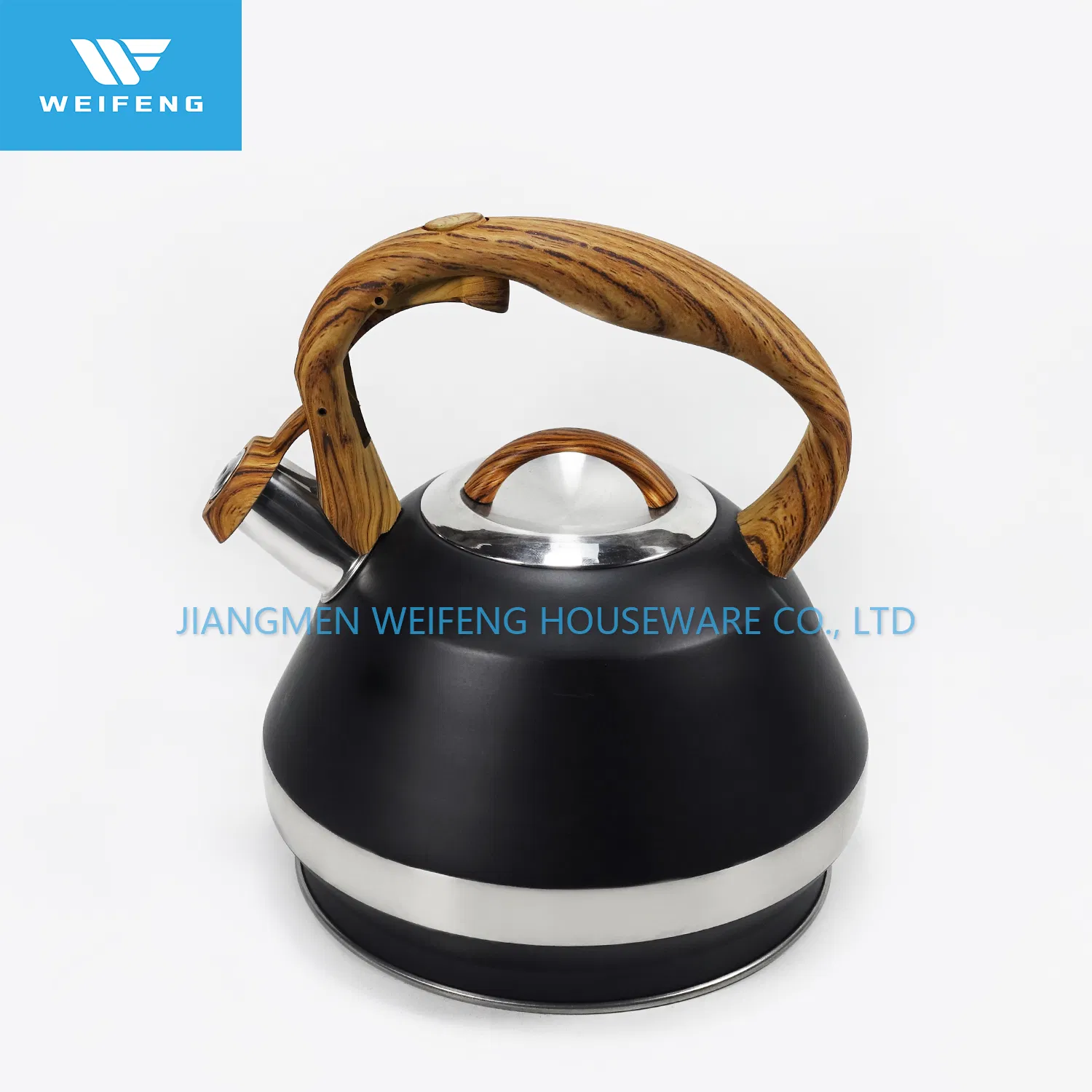 Induction Stove Stainless Steel Water Tea Pot Whistling Kettle in Black