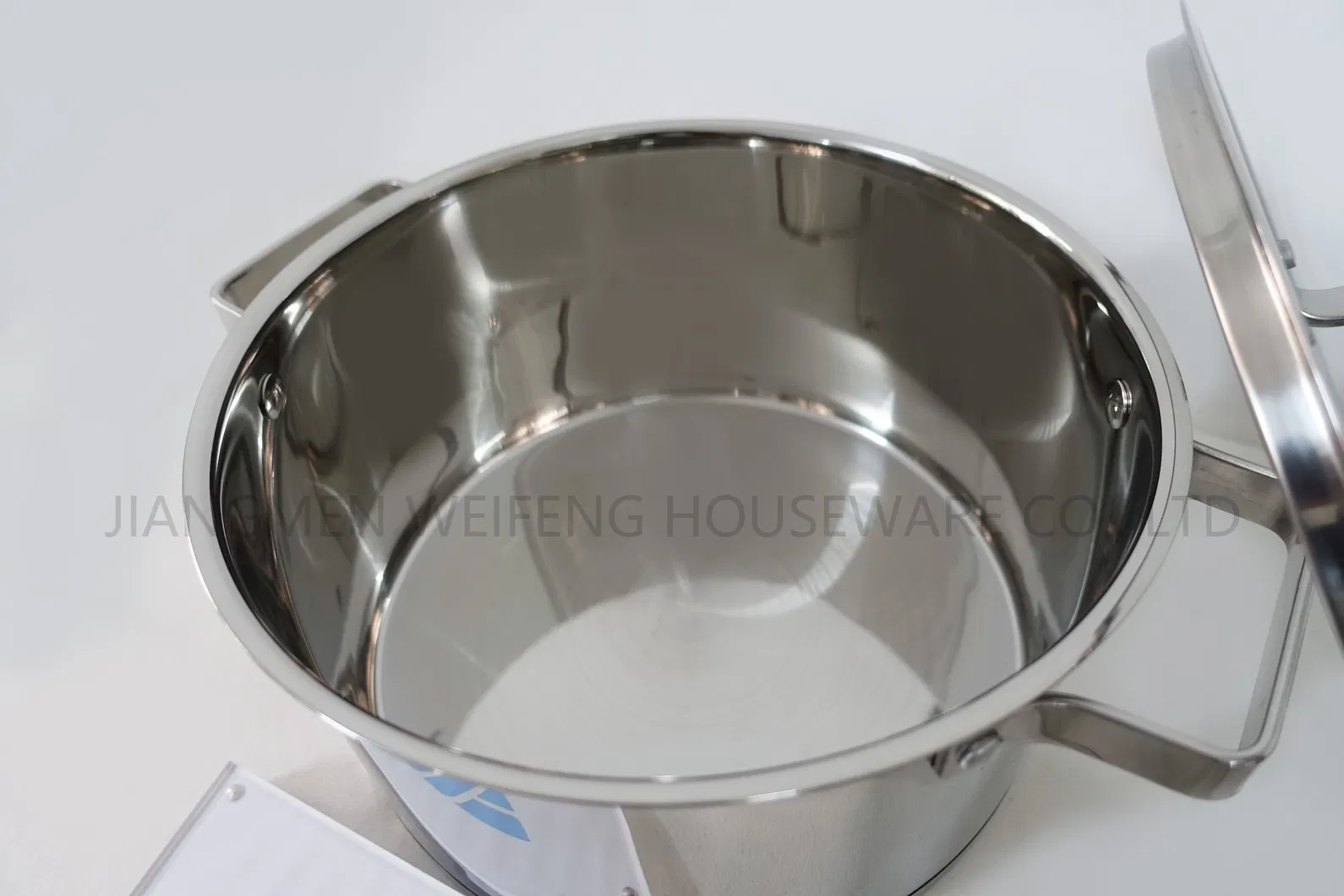 Juego de utensilios de cocina de acero inoxidable de 6 piezas con tapa de vidrio limpio