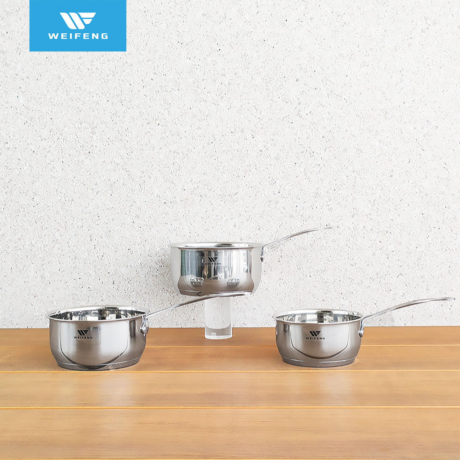 Classic Looks, Professional Performance Saucepan Set - Stainless Steel Cookware
