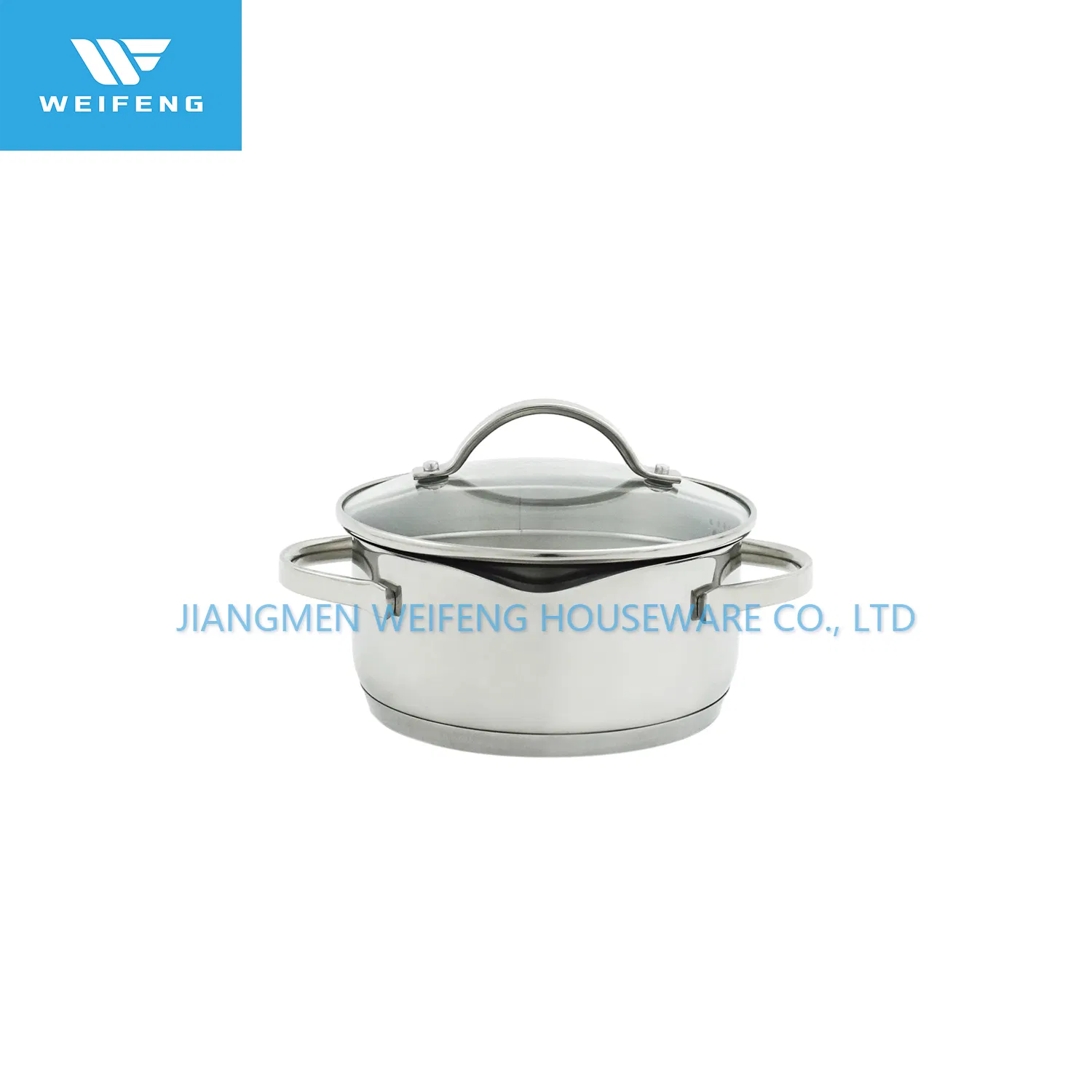 Juego de utensilios de cocina de acero inoxidable L Type Class Lid Casserole con mango de acero inoxidable