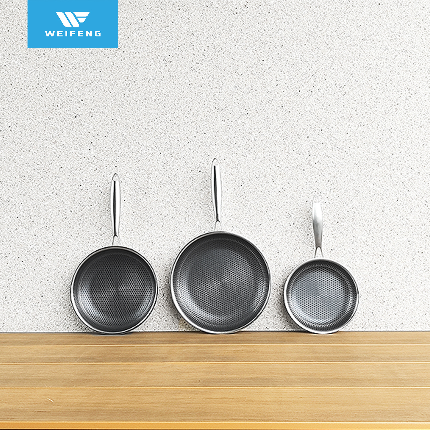 High Quality Thickened Tri-Ply Patterned Non-Stick Frying Pan