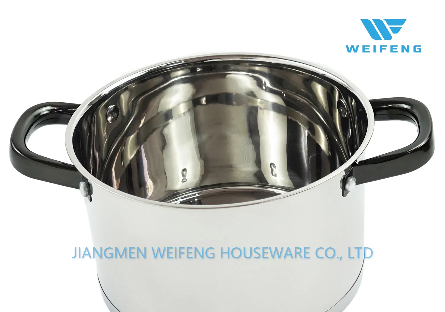 Deep Black Electroplated S/S Handle Straight Bottom Stainless Steel Cookware Set