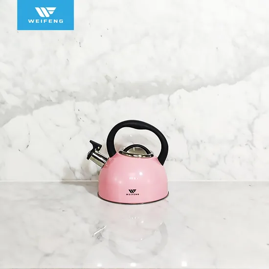 Pink Color Stainless Steel Cookware Set with Black Bakelite Handle