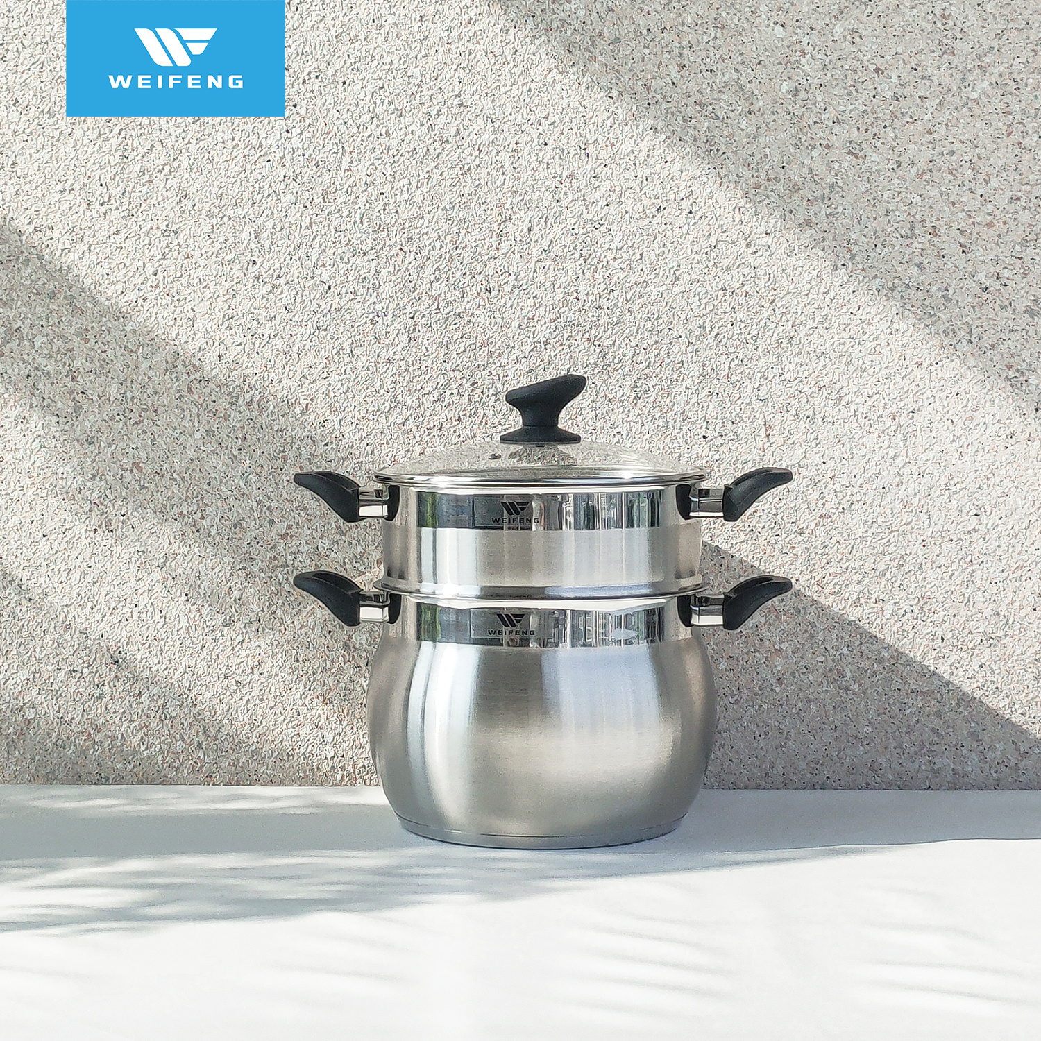 Well-Received Couscous Pot Stainless Steel Cookware with Soft Touch Handle